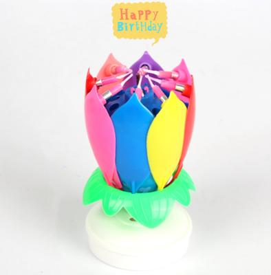 China 2022 birthday hot sale led birthday candle Lotus Musical Candle In China for sale