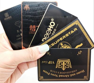 China Global Custom Cheap Blank Credit Card Laser Engraving Metal Stainless Steel Card Black Metal Business Cards for sale