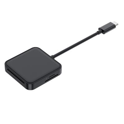 China High Quality Custom Made ABS Square Shape C Shape Micro USB 3.0 Super Type-C Type-C With Factory Hot Selling SD TF OTG Adapter Memory Card Reader for sale