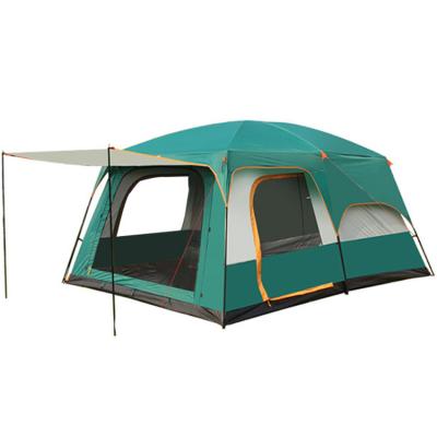 China Diagonal tie type hot sale outdoor camping tent with 2 bedrooms 1 living room extra large space 12 people tent waterproof family tent for sale