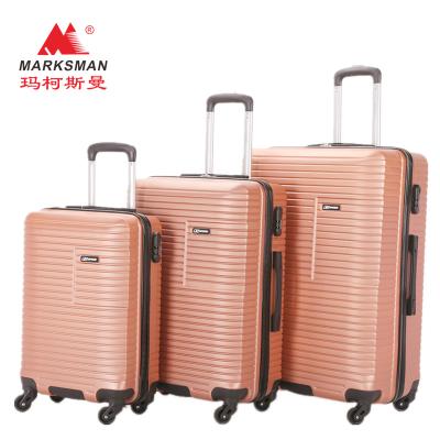 China Hard Shell Trolley Luggage 3PCS ABS SUITCASE 3PCS SUITCASE 3PCS ABS TRAVEL CASE SET for sale