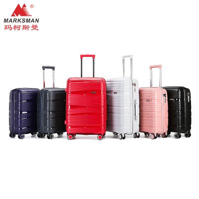 China Factory Price Cheapest Design 4 Wheel PP Spinner Long Distance Travel 20 24 28 Inch New Luggage Set Travel Suitcases for sale