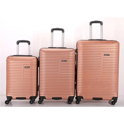 China Shell Trolley Luggage Wholesale Weight Scale ABS Handle Hard Digital Trolley Bag Wheeled Flight Case Trolley Travel Hard Bag for sale