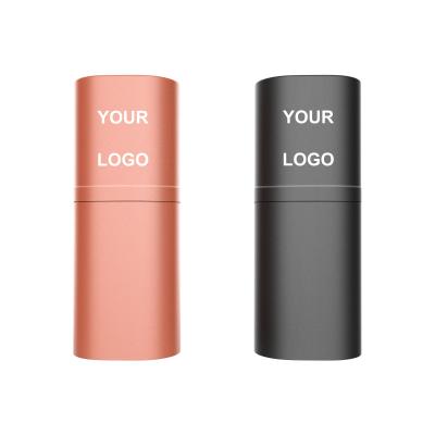 China skin-friendly NO MOQ Custom Logo Plastic Portable Makeup Brush Holder Cylinder Makeup Brush Holder Case Box for sale