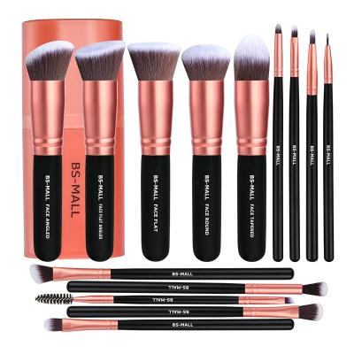 China 14 pcs private cosmetic brush LOGO OEM available synthetic makeup brush skin-friendly makeup makeup brushes make up brushes for sale