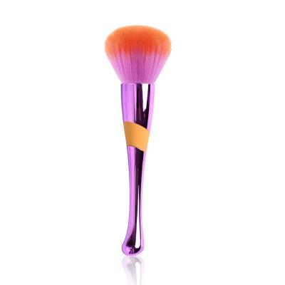 China Large Makeup Brushes Simple Purple Foundation Blush Long Lasting Kabuki Brush Loose Powder Applicator Brush for sale