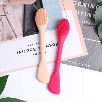 China hot sale face mask brush 2pcs silicone face mask skin-friendly application brush clean tools face mask brush for sale