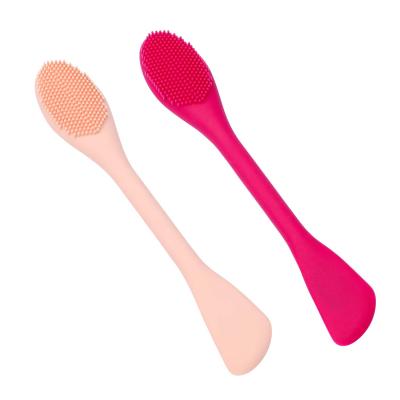 China Wholesale 2PCS Skin-Friendly Silicone Face Mask Applicator Brush Silicon Facial Mask Brush BS-MALL for sale