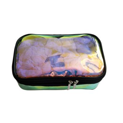 China Skin-Friendly Holographic Makeup Bag Travel Makeup Kit Organizer Pouch Bag for sale