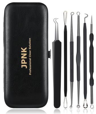 China JPNK Blackhead Blackhead Remover Skin-Friendly Kit Curved Blackhead Tweezers Kit Professional Stainless Pimple Acne Blackhead Remover for sale