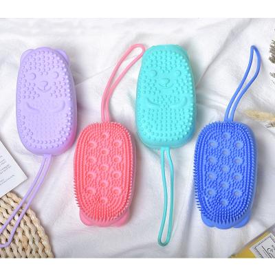 China Wholesale Skin-Friendly Exfoliator Skin-Friendly Skin-Friendly Exfoliator Body Scrubber Wash Body Brush Silicone Shower Bath Scrubber for sale