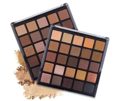 China 25pcs Color Waterproof Smoky Hot Eyeshadows Glitter Makeup Kit Nature Nude Earth Tone Waterproof Eyeshadow Palette for sale