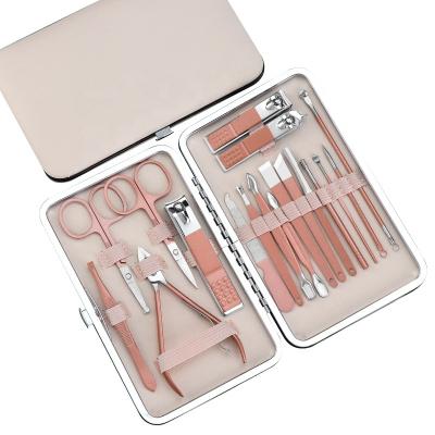 China Skin-friendly Stainless Steel Travel Clippers Nail Grooming Kit Scissors Manicure Set 12 pcsProfessional Manicure Tools Pedicure Set for sale