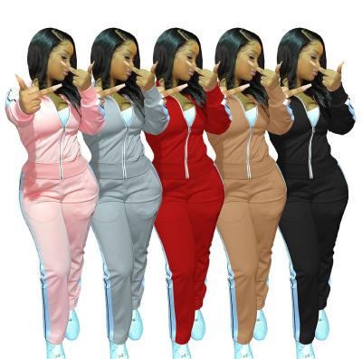 China IKWBEL Cheap Price QUICK DRY Autumn Women Casual Solid Color Spliced ​​Sports Leisure Two Piece Set for sale