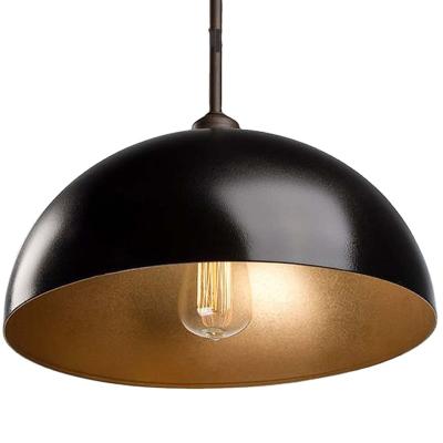 China Beautiful Dome Light Shade Black Metal Frame Pendant Aluminum Ceiling Lamp Cover for sale