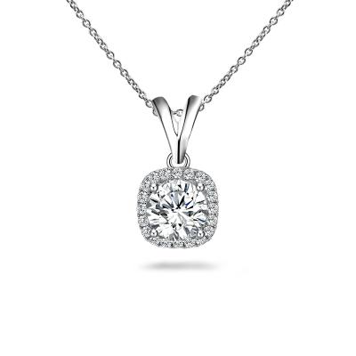 China High Quality Romantic Moissanite 925 Sterling Silver Pendant Necklace Women Wedding Romantic Jewelry for sale