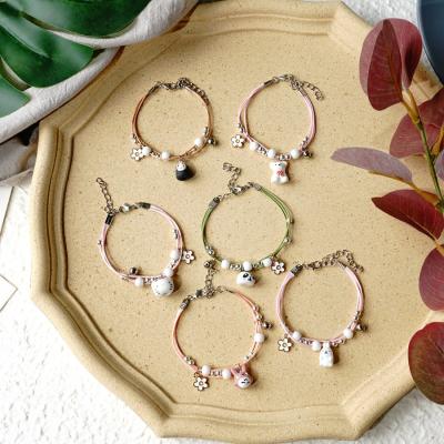 China Wholesale Korean Fashionable Personality Adjustable Bracelet Women's Heart Girl Cartoon Panda Simple Jewelry for sale