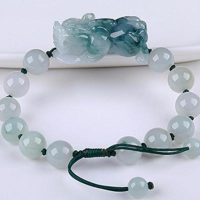 China FASHIONABLE Jade Pixiu Couple Type Jade Bracelet Male And Female Type Waxy Jewelry Accessories With Certificate for sale