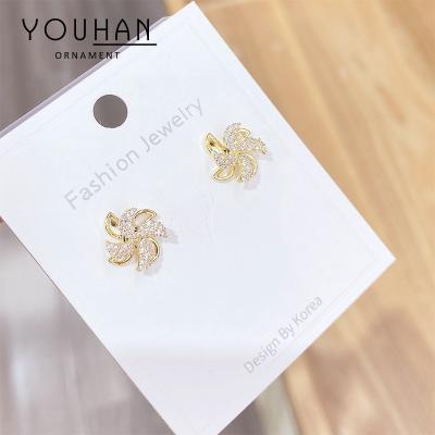 China FASHIONABLE windmill S925 sterling silver net red earrings Korean fashion rotating temperament earrings for sale