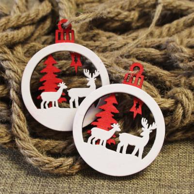 China Hanging Ornaments Christmas Tree Wooden Hanging Tree Elk Ornaments Christmas Ornaments Supplies Christmas Tree Hanging Pendant for sale