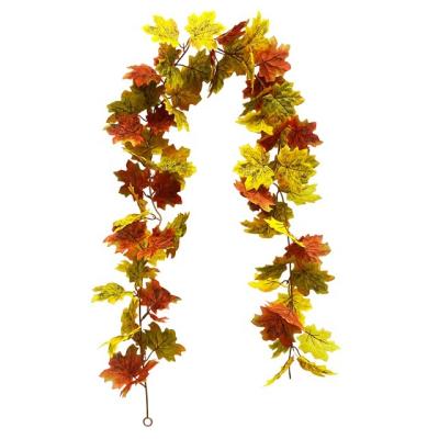 China Indoor Outdoor Decoration Amazon Plant Autumn Simulation Maple Vine Leaf Artificial Wall Leaves Cane Christmas Thanksgiving Halloween Decorations for sale