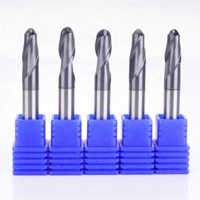 China HRC45*6mm Carbide Head Cylinder Ball End Cutter / Ball End Mill, Ssolid Carbide Basketball Nose End Mill, Carbide End Mill Cutter. for sale