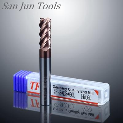 China Carbide CNC Tools Hard Metal End Mill HRC60 For Stainless Steel for sale