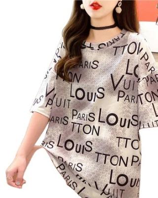 China The new breathable border summer fashion style graffiti loose women's blouse for sale