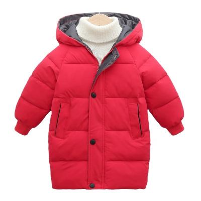 China 2021 viable kids down cotton-padded coats for boys and girls medium and long winter coats for sale