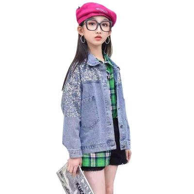 China Anti-Wrinkle Customized New Style Denim Spring Cotton Boys Girls Jacket Kids Medium Hot Denim Jackets for sale