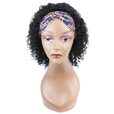 China Hair Wigs Headband Hairband Wigs For Black Women Brazilian Remy Curl Hair For BOB Boby Kinky Deep Jerry Curly Wave Headbands Wig for sale