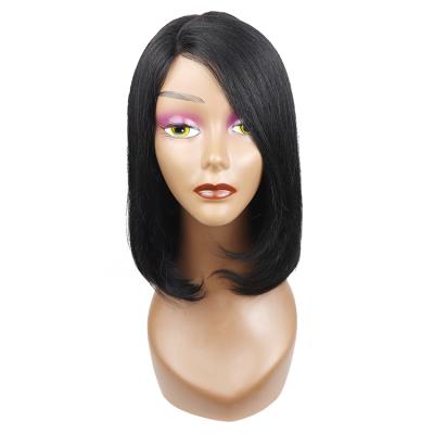 China Swiss Lace BOB Silky Straight Wave Wholesale Virgin Indian Silky Straight Human Hair Wigs 14