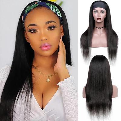 China Fast Straight Colored Women Brazilian Glueless Hair Bone Wigs Headband Wig Deep Curly Kinky Delivery Remy Virgin Hair Wigs For for sale