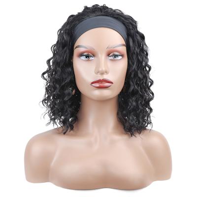 China Hairband Wig Headband Hair Wigs For Color Women Body Wave Jerry Deep Curl Brazilian Hair Hairpiece for sale