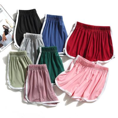 China 2021 Breathable Korean Fashion Yoga Straps Cotton Casual Beach Summer Candy Color Shorts Girl Sport Short Shorts for sale