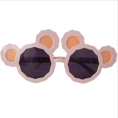 China Fashion Sunglasses Party Funny Brown Rice Pink Rice Concave Modeling Sunglasses Props Picnics Mouse Design Small Bear Glasses for sale