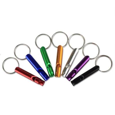 China European American Styles High-pitched Multi-Functional Rescue Outdoor Training Tool Key Chain Survival Equipment Aluminum EDC Whistle for sale