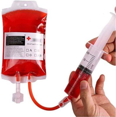 China Disposable Blood Energy Potion For Halloween Parties Reusable Blood Bag Drink Container Set Of 10 IV Bags 8.5 Fluid Ounces (200Ml) for sale