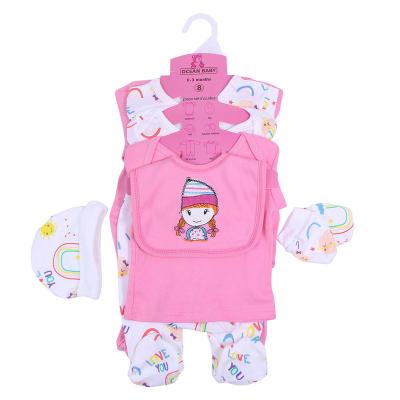 China Anti-Shrink Newborn Infant Baby Clothes Romper Baby Outfits Cute Baby Clothing Sets for sale