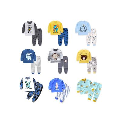 China Chinese Style Toddler Boys Clothing Sets Spring Autumn Long Sleeve Kids Sleepwear 2 Piece Children Pajama Set for sale