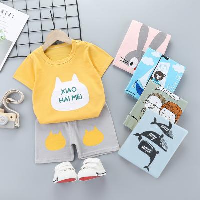 China Casual Baby Toddler Clothing Sets Outfits Short Sleeve Tees Baby Clothes Summer 2 Pcs T-shirt And Shorts Set For Kids for sale