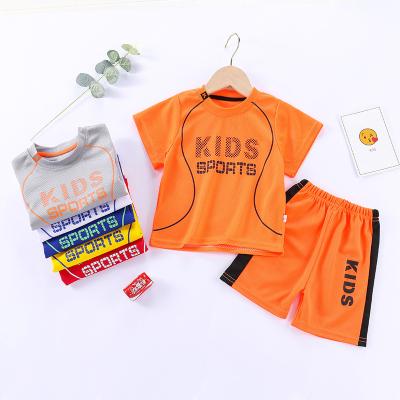 China Hip Hop 2022 Summer Boys Clothes Toddler Basketball Tank Top Outfit Baby Boy Girl Letters Beach Shorts Kids Top Tracksuit for sale