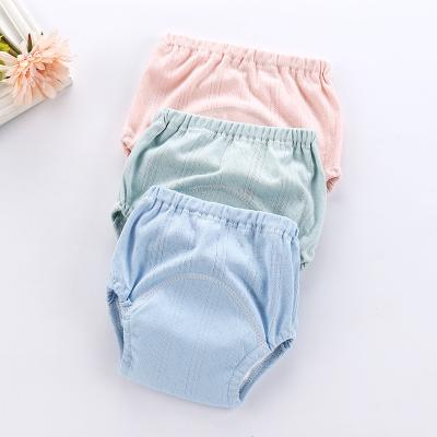 China Reusable Jacquard Baby Cotton Training Pants Waterproof Breathable Baby Kids Underwear Potty Briefs Unisex Toddler for sale