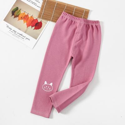 China Anti-Wrinkle Children Wear Toddler Baby Pants Elastic Knitted Kids Leggings Cotton Spring Pants For Girls Children for sale