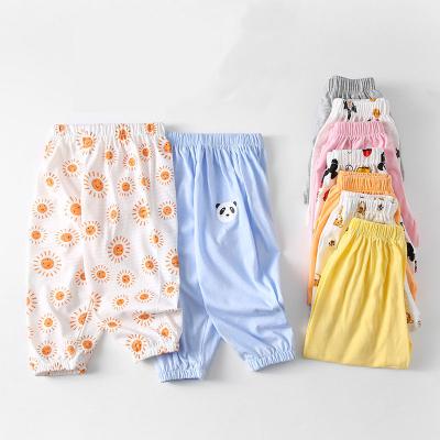 China Wholesale Anti-Wrinkle Baby Pants Kids Girls Boys Summer Soft Trousers Cotton Toddler Long Bloomers Pants for sale