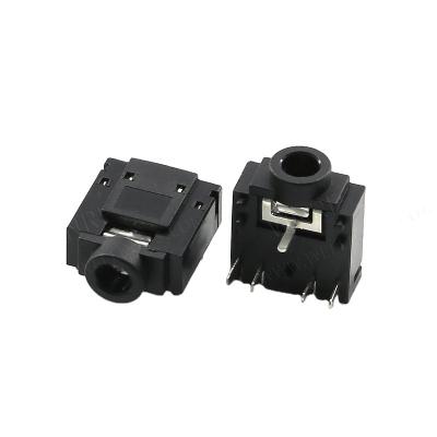 China PJ307 Plastic Stereo Audio Jack 3.5mm Connector Audio Headphone Socket 5 Pin Single-Core Female Jack Socket for sale