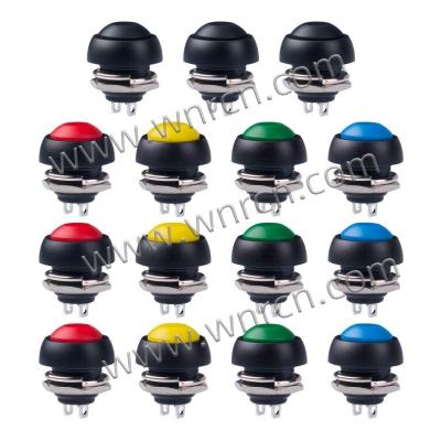 China 12MM PBS-33B 12mm Round Push Button Switch Self-Tuning Horn Button Waterproof Hold-Free Switch for sale