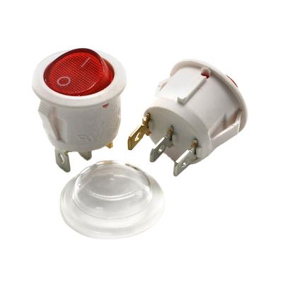 China Copper / Iron Electrical China Manufacture With Two Pins KCD3 15A 250V Corner Waterproof Circular Rocker Switch for sale