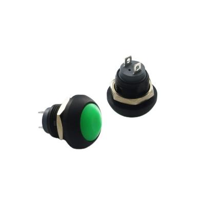 China Control WNRE gold touch metal knob with lamp switch with wire self-resetting and self-locking waterproof high head small round jutting for sale