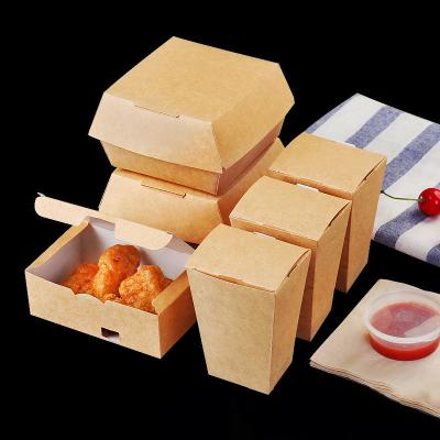 China Disposable Fried Chicken Nuggets Food Storage Hamburger Box Packaging Paper Chicken Rice Cup Disposable Tools for sale